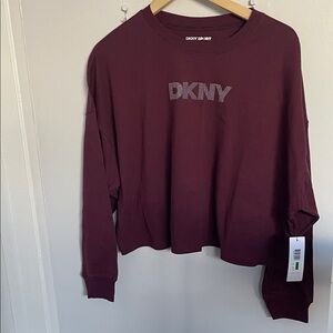 DKNY Women's Burgundy Sweatshirt